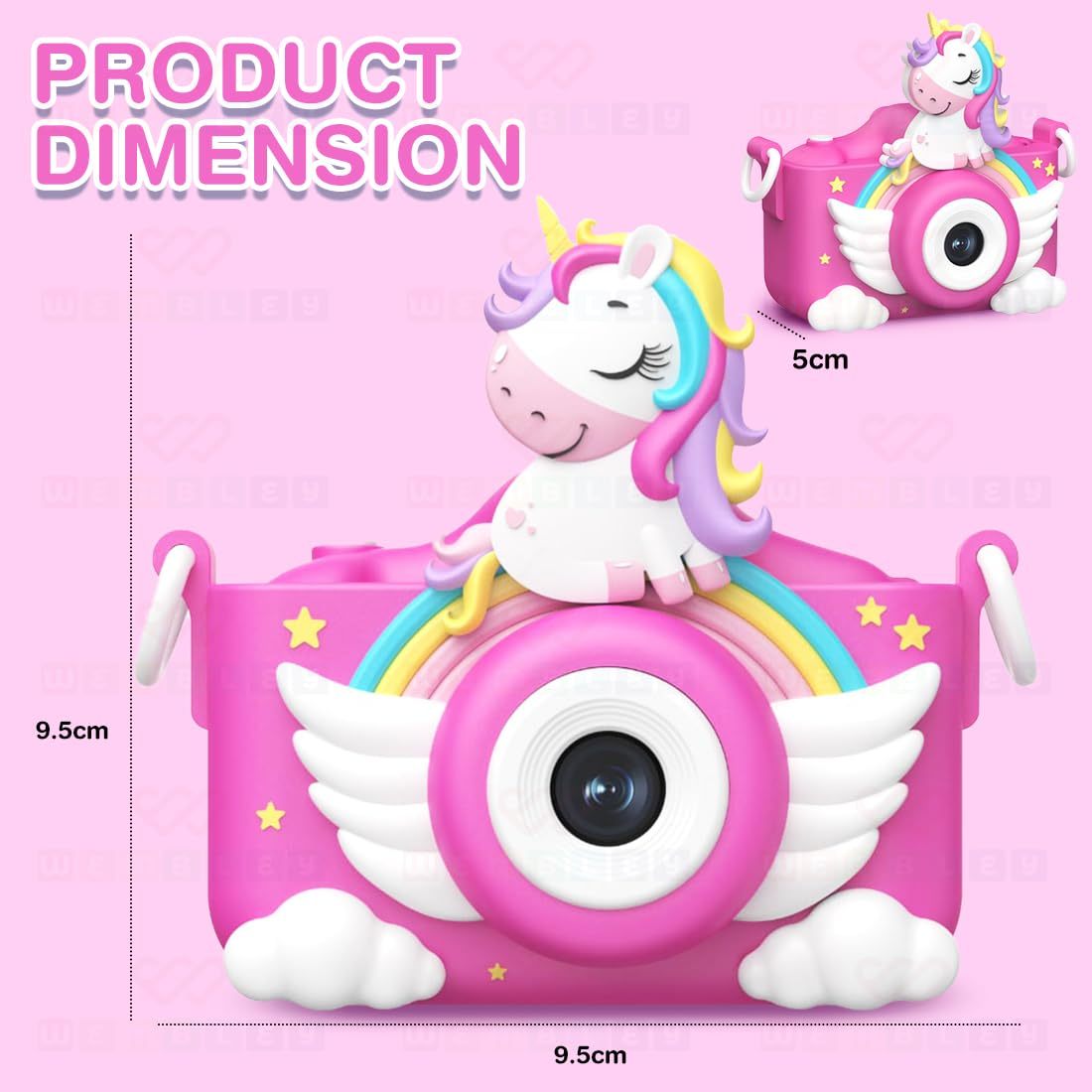 Unicorn 48MP Kids Digital Camera with Video Recorder | 2-Inch Screen & 4GB SD Card | Birthday Gift for Boys & Girls Ages 5-10 | Mini Camera for Fun Photo & Video | Best Toy Camera for Kids
